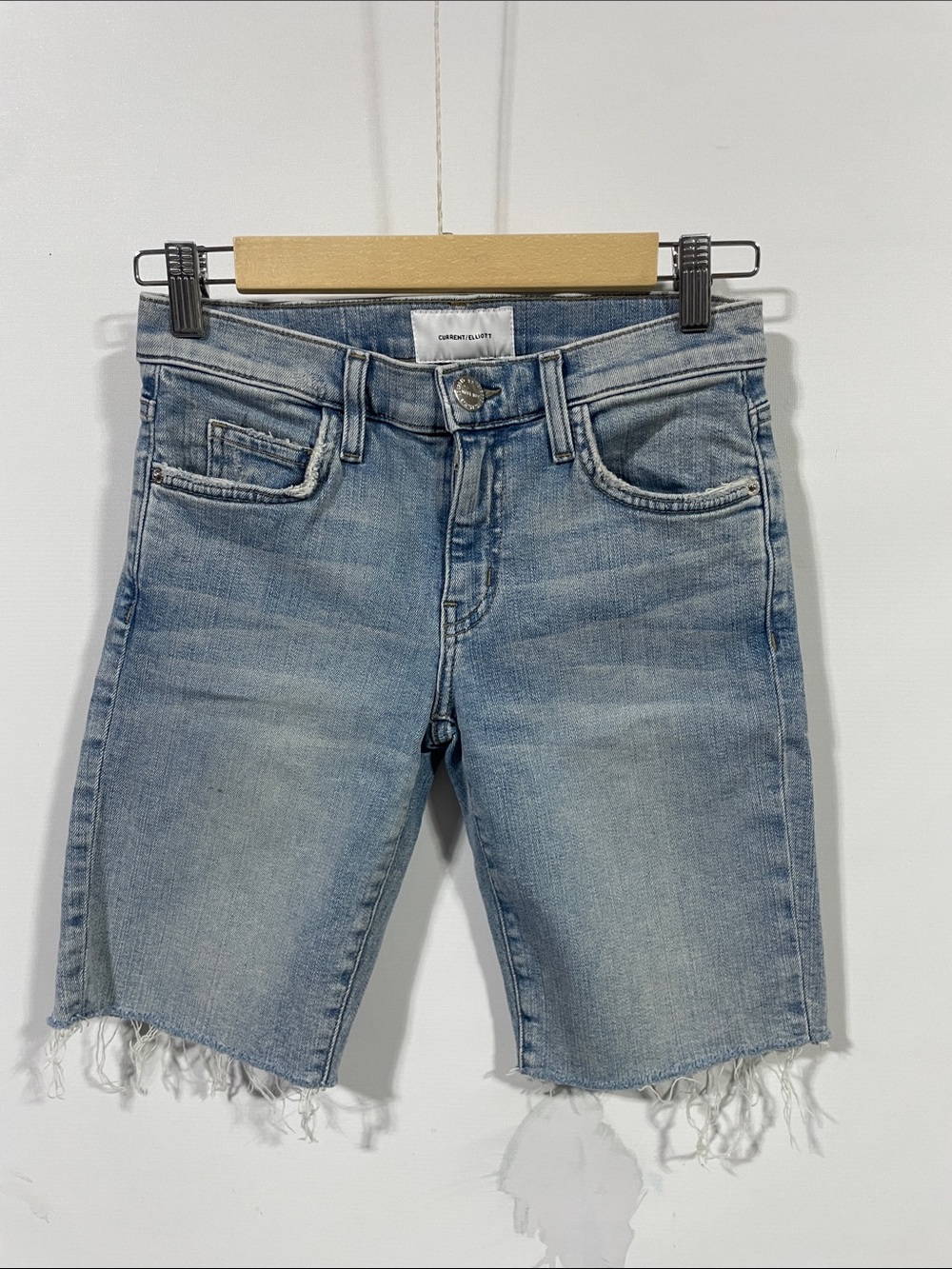 Current/Elliott Light Blue Denim Cutoff Shorts